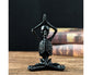 Halloween Yoga Skeleton Funny Gifts Anti-fade Collectible Horror Festival Prop Resin Crafts Ghost Festival Desktop Skeleton Figurine for Indoor-Black