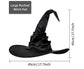 Hallowmas Halloween Pleated Witch Hat Party Witch Hat Black Witch Hat(1pcs, Black)
