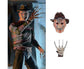 Horror Halloween Freddy Krueger Mask With Gloves Hat Killer Cosplay Full Head Latex Mask Masquerade Party Props