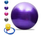 Yoga ball, anti-burst, thickened, stability, balance ball, pilates, barre, physiotherapy, exercise ball, gift, air pump - Diameter 65 cm