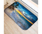 Fresh Beach Sky Kitchen Hallway Door Mat Entrance Rug Non-slip Bathroom Carpet