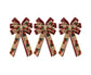 Fall Bow Wreath Thanksgiving Wreath Burlap Bow Fall Orange Pumpkin Wreath Bow Decor Buffalo Plaid Bow Tree Topper for Indoor Outdoor 1PCS