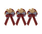 Fall Bow Wreath Thanksgiving Wreath Burlap Bow Fall Orange Pumpkin Wreath Bow Decor Buffalo Plaid Bow Tree Topper for Indoor Outdoor 3PCS