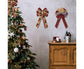 Fall Bow Wreath Thanksgiving Wreath Burlap Bow Fall Orange Pumpkin Wreath Bow Decor Buffalo Plaid Bow Tree Topper for Indoor Outdoor 3PCS