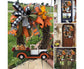 Red Truck Christmas Wreath Fall Eucalyptus Christmas Door Wreath Truck Autumn Wreath Decorations Window Front Door Decoration Wall Hanging Sign