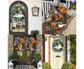 Red Truck Christmas Wreath Fall Eucalyptus Christmas Door Wreath Truck Autumn Wreath Decorations Window Front Door Decoration Wall Hanging Sign