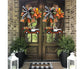 Red Truck Christmas Wreath Fall Eucalyptus Christmas Door Wreath Truck Autumn Wreath Decorations Window Front Door Decoration Wall Hanging Sign
