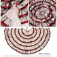 Plaid Christmas Tree Skirt 48 Inch, 6 Layers Red and Black Ruffled Christmas Tree Skirt