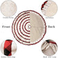 Plaid Christmas Tree Skirt 48 Inch, 6 Layers Red and Black Ruffled Christmas Tree Skirt