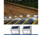 2 Pack Solar Step Lights Bright LED Solar Fence Lights For Garden Patio Decks-warm light