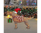 2D Christmas Dog With Led Lights Yard Decoration With Acrylic Garden Stake