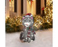 2D Christmas Dog With Led Lights Yard Decoration With Acrylic Garden Stake