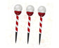 3 Pcs Christmas Solar Candy Lights Candy Cane Lights Outdoor Candy Pathway Markers adornos navideos para Exterior Landscape spotlights Blin