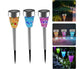 3pcs Solar Lights Outdoor Pathway Garden Cracked Stained Glasses Pathway Lights Mosaic Glass Landscape Lights Mix 3 Color LED Solar Waterproof Lights