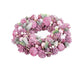 Advent wreathe pink multicolour plastic foam 34 x 34 x 8.5cm