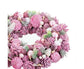 Advent wreathe pink multicolour plastic foam 34 x 34 x 8.5cm