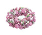 Advent wreathe pink multicolour plastic foam 34 x 34 x 8.5cm
