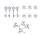 Christmas Decorations Ornaments Set,Clear Icicle Drops Hanging Christmas Tree Decorations Pendants For Xmas New Year Party