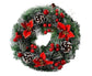 Christmas Wreath, Door Wreath Christmas Christmas Decoration Wreath Christmas Garland with Balls Handmade Christmas Garland Decoration Wreath-32cm