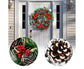 Christmas Wreath, Door Wreath Christmas Christmas Decoration Wreath Christmas Garland with Balls Handmade Christmas Garland Decoration Wreath-32cm