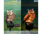 Garden Solar Lights Outdoor Decor- Resin Owl Solar LED Garden Lights-Waterproof, Energy Saving- Owl Shape with Stake for Garden Lawn, Yard Art, Pathway