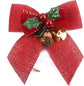 8cm Christmas Bow Bells, Hessian Scottish Knot, Christmas Tree Ornaments, Christmas Tree Ornaments