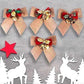 8cm Christmas Bow Bells, Hessian Scottish Knot, Christmas Tree Ornaments, Christmas Tree Ornaments