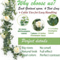 Artificial Eucalyptus Garland with Flowers Champagne Roses Long Fake Flower Garland Eucalyptus Leaves Greenery Garland