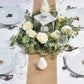 Artificial Eucalyptus Garland with Flowers Champagne Roses Long Fake Flower Garland Eucalyptus Leaves Greenery Garland