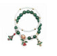 Christmas Charms for Women Adjustable Stretch Bracelet Christmas Tree Santa Snowman Jewelry 2pcs