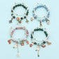Christmas Charms for Women Adjustable Stretch Bracelet Christmas Tree Santa Snowman Jewelry 2pcs