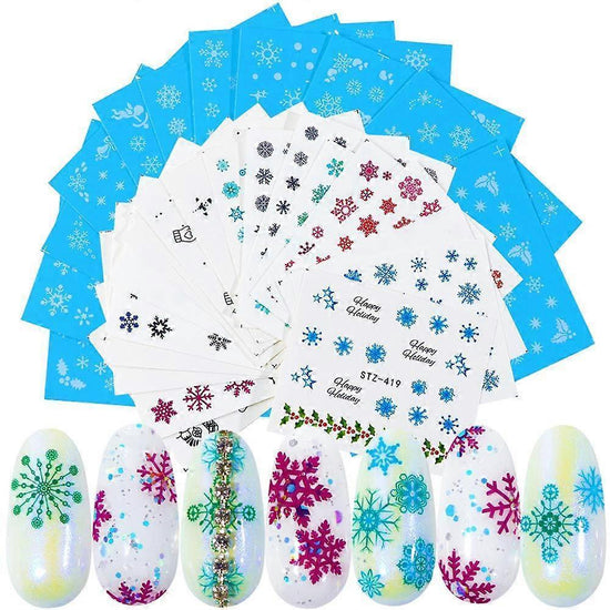 Christmas Nail Sticker New Year Water Decals Christmas Decoration Patch Watermark Nail Art Decoration