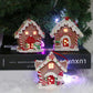 Christmas scene village houses LED lighting of Christmas buildings Christmas glowing small house
