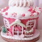 Decorative gingerbread house Christmas decoration for the Christmas tree with a castle candy