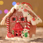 Christmas scene village houses LED lighting of Christmas buildings Christmas glowing small house
