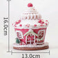 Decorative gingerbread house Christmas decoration for the Christmas tree with a castle candy