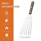 Heat Resistant Fish Spatula - Stainless Steel Metal Spatula for Non-Stick Pans - Premium Spatula