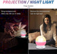 Babies Night Light Moon Star Projector - USB Cable 360 Degree Rotation Romantic Night Lighting LED Night Light for Decoration (Pink)