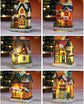 Santa Claus Wonderland Led Light Miniature Village Houses for Christmas Decorations Scene