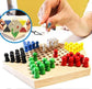 Chinese Checkers Wooden Building Board Games for babies Classic Set Halma Halma Family Strategy Pieces
