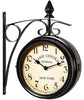 Wall Clock Wrought Iron Garden Clock Station Clock 2-sided Handmade Grand Central Terminal New York