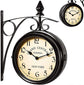 Wall Clock Wrought Iron Garden Clock Station Clock 2-sided Handmade Grand Central Terminal New York