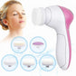 Electric Facial Cleaner 5 In 1 Face Cleansing Brush Wash Machine Spa Skin Care Massager Blackhead Cleaning Facial Cleanser Tools