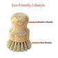 Bamboo Dish Scrub Brush Soap Dish Kitchen Wooden Dish Scrubber Cleaning Brush For Washing Dish Cast Iron Pan Pot