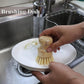 Bamboo Dish Scrub Brush Soap Dish Kitchen Wooden Dish Scrubber Cleaning Brush For Washing Dish Cast Iron Pan Pot