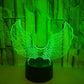 3D Angel Wing Night Light Lamp Illusion Night Ligh