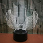 3D Angel Wing Night Light Lamp Illusion Night Ligh