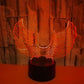 3D Angel Wing Night Light Lamp Illusion Night Ligh
