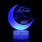 3D Night Light LED Illusion Desk Table Lamp 16 Color