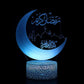 3D Night Light LED Illusion Desk Table Lamp 16 Color